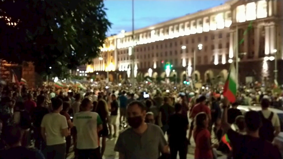 Protesty w Sofii. Fot. YouTube
