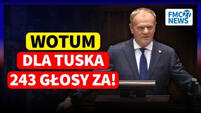 WOTUM ZAUFANIA DLA DONALDA TUSKA! 243 GŁOSY ZA!